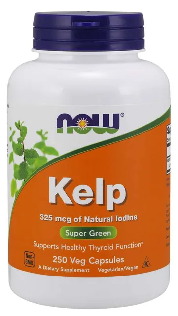 NOW Kelp, Přírodní Jód, 325 ug, 250 rostlinných kapslí