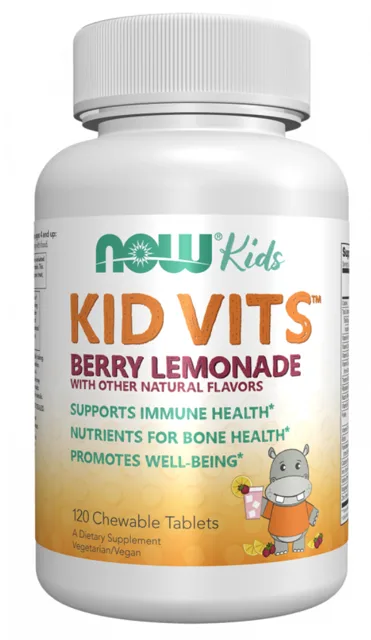 NOW Kid Vits, Berry Lemonade, Multivitamín pro děti, 120 bonbónů