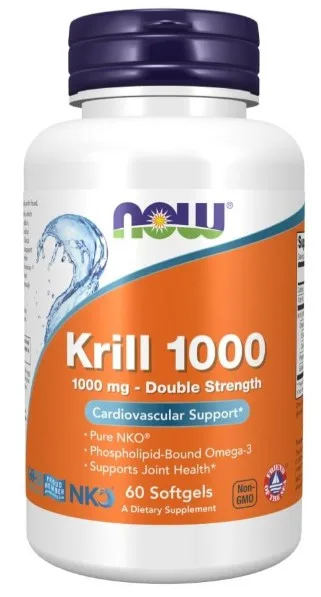 NOW Krill Oil Neptune (olej z krilu), 1000 mg, 60 softgel kapslí