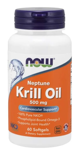 NOW Krill Oil Neptune (olej z krilu), 500 mg, 60 softgel kapslí