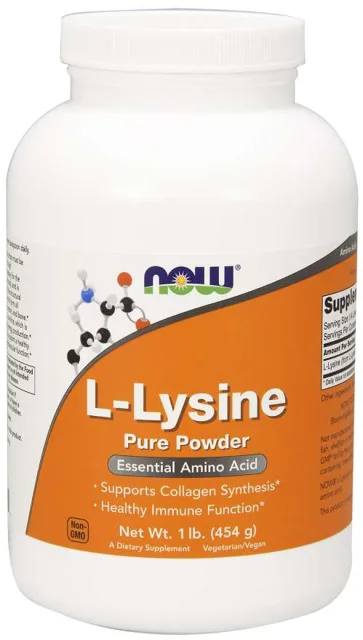 Now L-Lysine (L-lysin) prášek, 454g