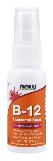 NOW Liposomal Vitamin B12, 59 ml sprej (Lipozomální vitamín B12)