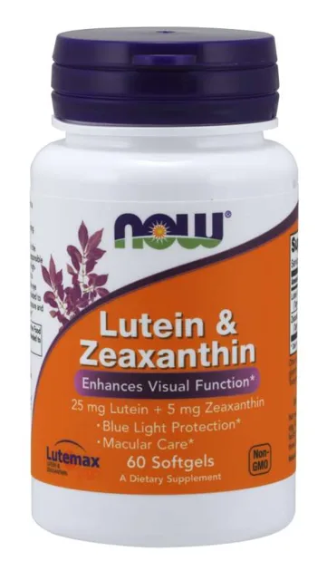NOW Lutein & Zeaxanthin (zdraví očí), 60 softgel kapslí