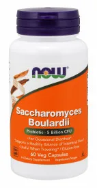 NOW Saccharomyces Boulardii, 5 miliard CFU x 60 rostlinných kapslí