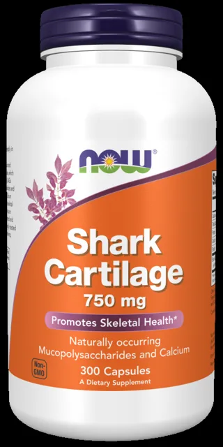 NOW Shark Cartilage, žraločí chrupavka, 750 mg, 300 kapslí