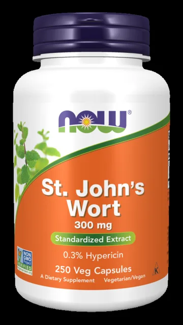NOW St. John's Wort (Třezalka tečkovaná), 300 mg, 250 rostlinných kapslí