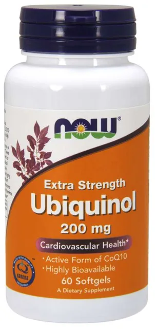 NOW Ubiquinol Extra Strenght, Kaneka, 200mg, 60 softgel kapslí