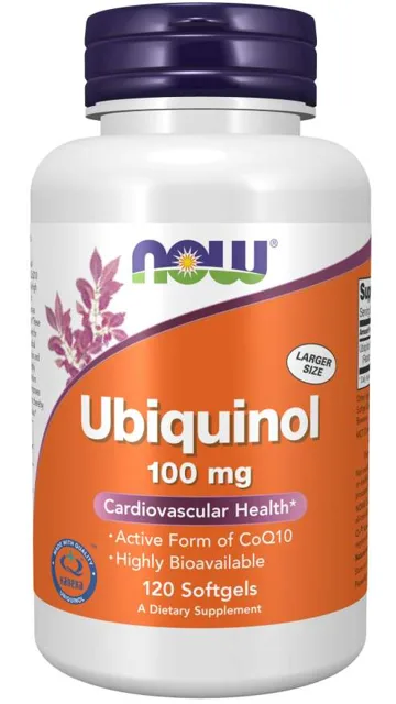NOW Ubiquinol, Kaneka, 100 mg, 120 softgel kapslí