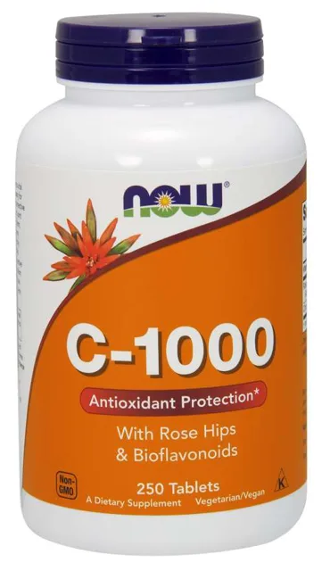 NOW Vitamin C-1000 s bioflavonoidy a šípkem, 250 tablet