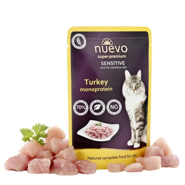 Nuevo Cat Pouch Sensitive Turkey Monoprotein - 85g