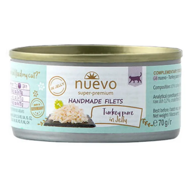 NUEVO Handmade Pure krůta v želé konzerva pro kočky 70 g