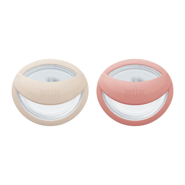 NUK Perfect Match Dudlík 0–6m box 2 ks beige/red