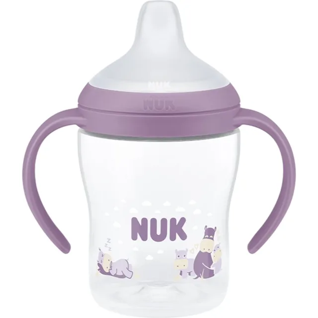NUK Perfect Match Hippo lahvička na učení s kontrolou teploty 6m+ 1 ks