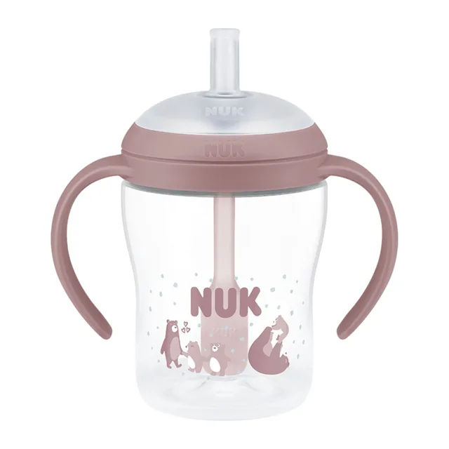 NUK Perfect Match Láhev na učení s brčkem 8m+ 150 ml 1 ks bear