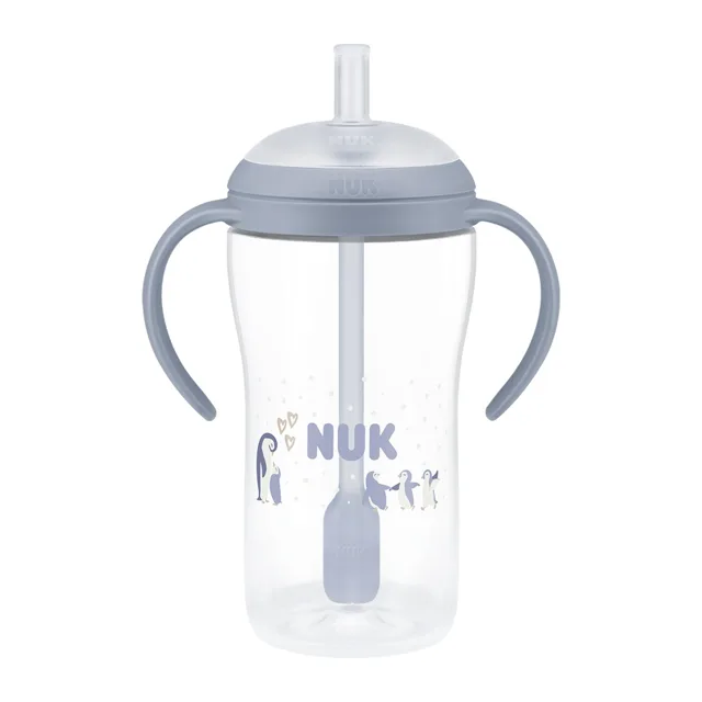 NUK Perfect Match Láhev na učení s brčkem 8m+ 260 ml 1 ks pengu