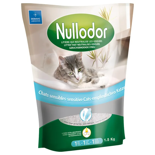 Nullodor Sensitive stelivo pro kočky - Výhodné balení: 2 x 1,5 kg