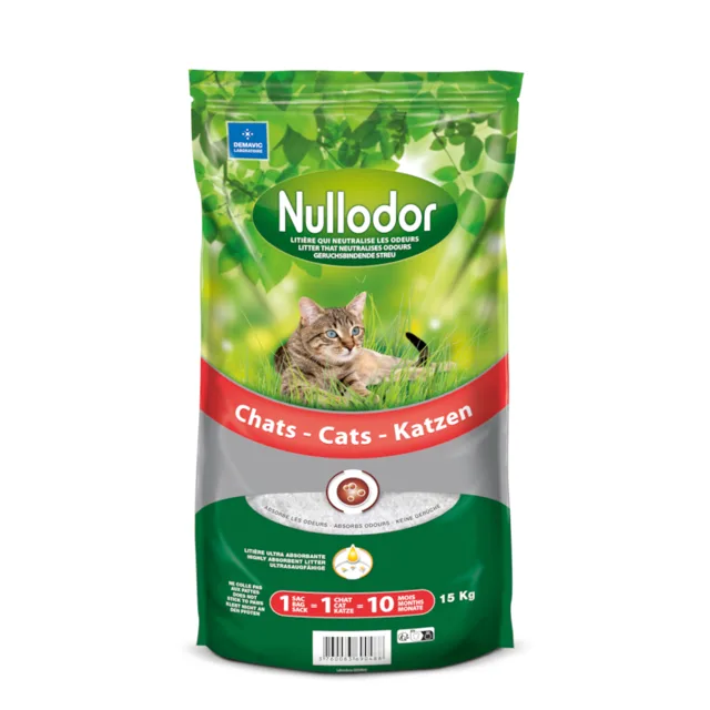 Nullodor silikátové stelivo - 15 kg
