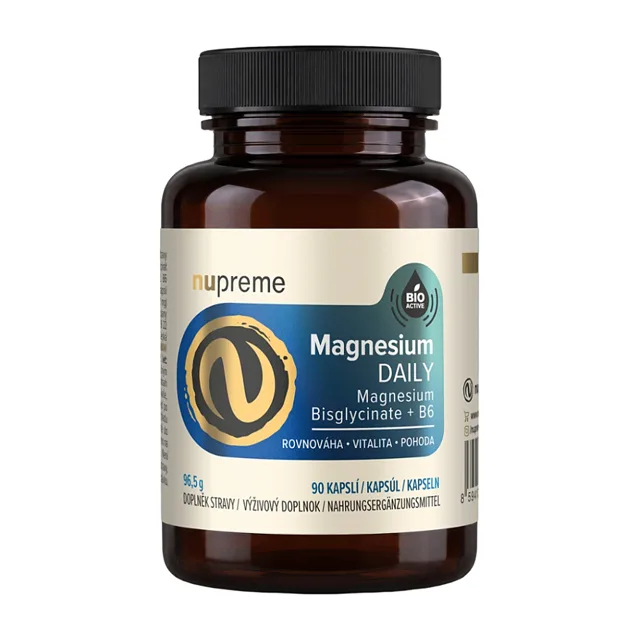 NUPREME Magnesium Bisglycinát+B6 DAILY 90 kapslí