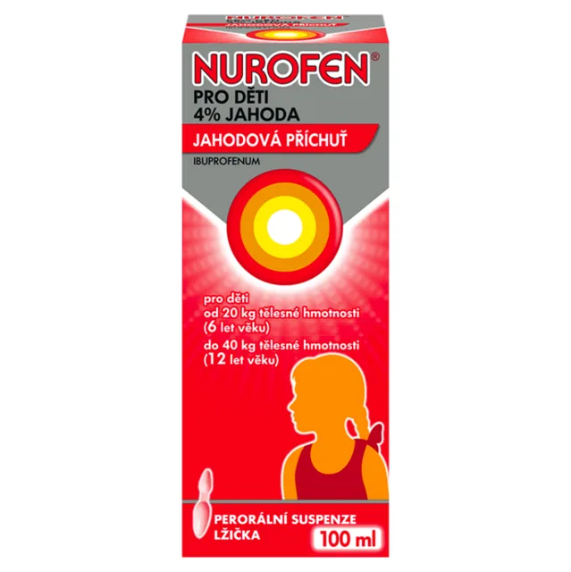 NUROFEN Pro děti 4% jahoda suspenze 40 mg/ml 100 ml