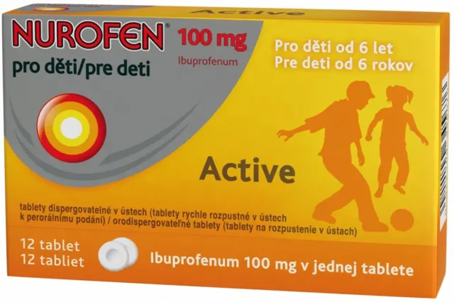 NUROFEN Pro děti Active 100 mg x 12 tablet