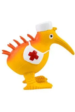 Nurse hračka pes latex pískací oranžová 13cm Kiwi