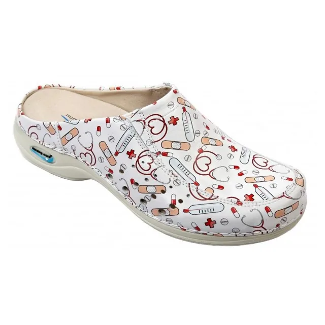 Nursing Care BERLIM WG4AF25 pracovní kožená pratelná obuv unisex health 10, vel: 44