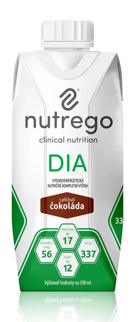 Nutrego DIA s příchutí čokoláda por.sol. 12 x 330 ml