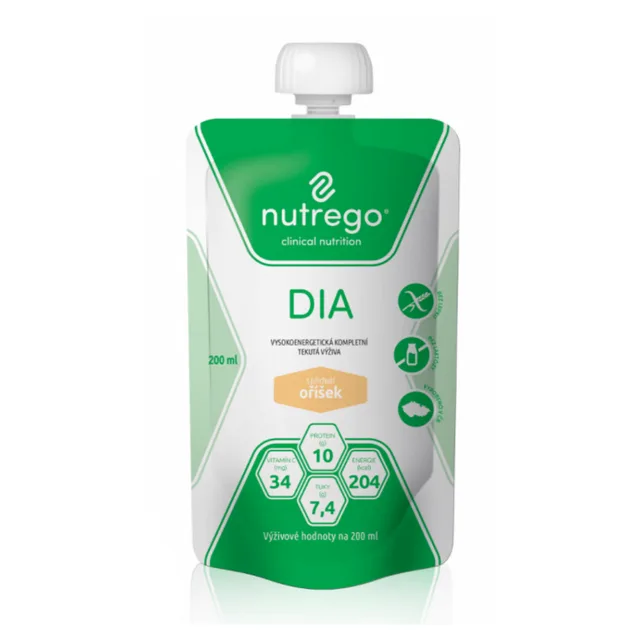 NUTREGO DIA Výživa oříšek 12 x 200 ml