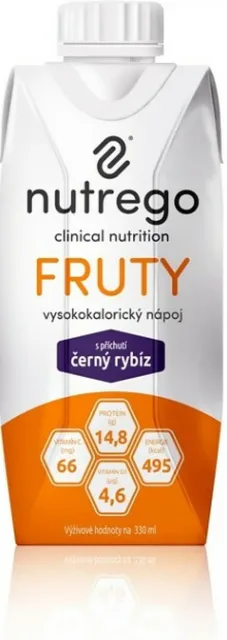 Nutrego Fruty s příchutí černý rybíz por.sol.12 x 330 ml