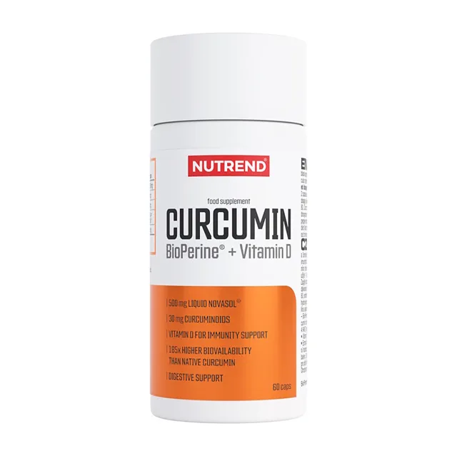 NUTREND Curcumin + bio perine + vitamin D 60 kapslí