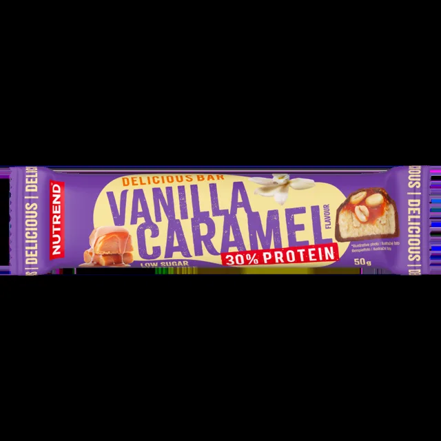 Nutrend DELICIOUS BAR vanilka + karamel tyčinka 50 g