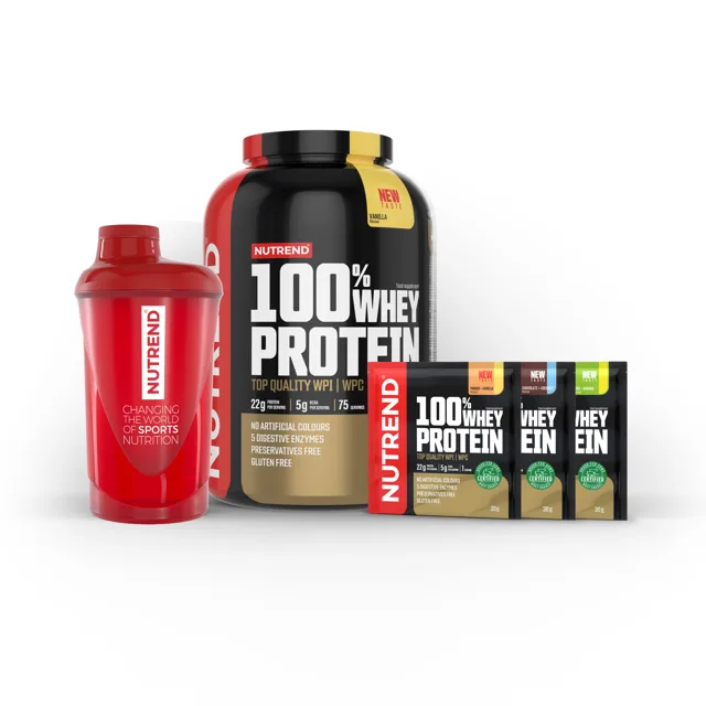 Nutrend Shaker se sítkem 600 ml + 3 X 30 g Vzorky zdarma