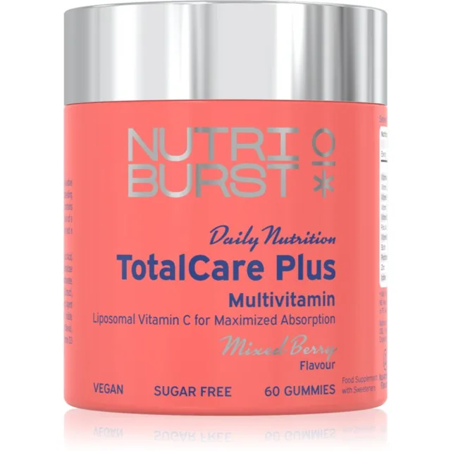 Nutriburst Daily Nutrition TotalCare Plus Gummies želé bonbóny s multivitamínovým komplexem příchuť Mixed Berry 60 ks