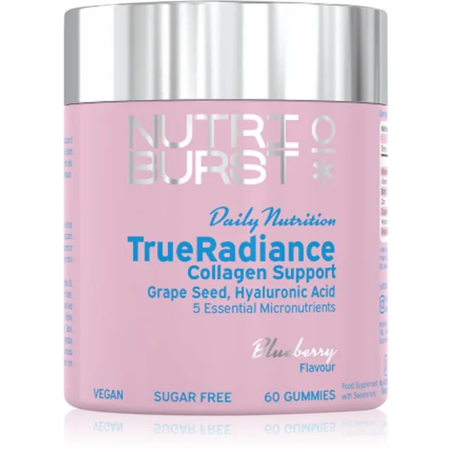 Nutriburst Daily Nutrition TrueRadiance Collagen Support Gummies želé bonbóny pro podporu tvorby kolagenu příchuť Blueberry 60 ks