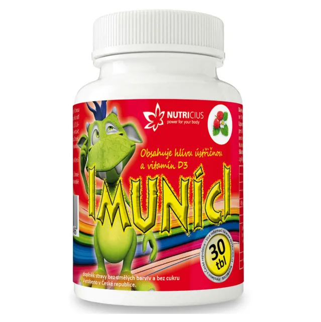 NUTRICIUS Imuníci Hlíva ústřičná s vitamínem D pro děti 30 tablet