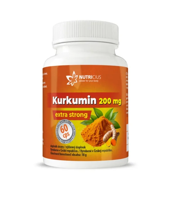 Nutricius Kurkumin 200 mg extra strong 60 kapslí