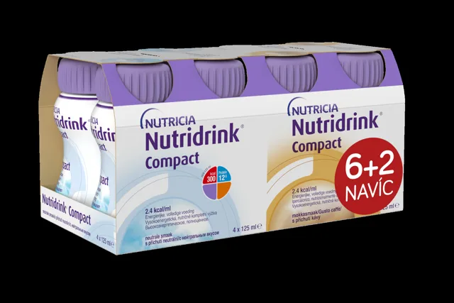 Nutridrink Compact 6+2 s příchutí neutral-káva 8x125 ml