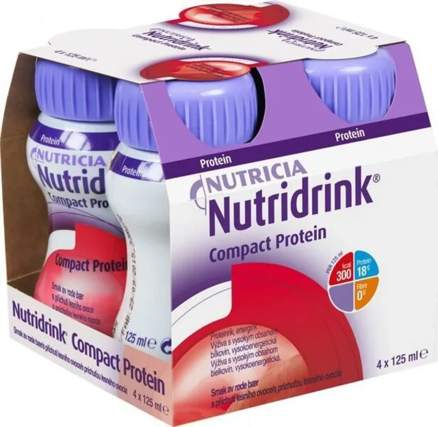 Nutridrink Compact Protein s příchutí lesního ovoce por.sol. 4 x 125 ml