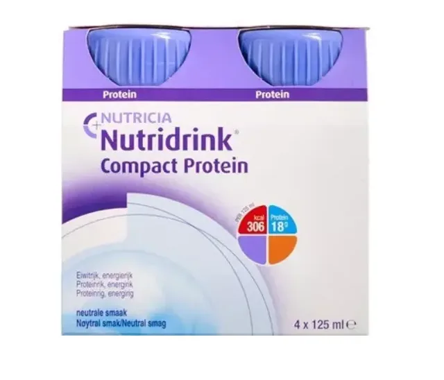 Nutridrink Compact Protein s příchutí neutrální por.sol. 4 x 125 ml