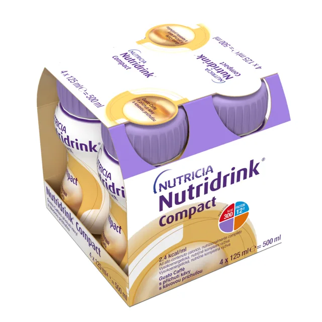 Nutridrink Compact s příchutí kávy 4x125 ml