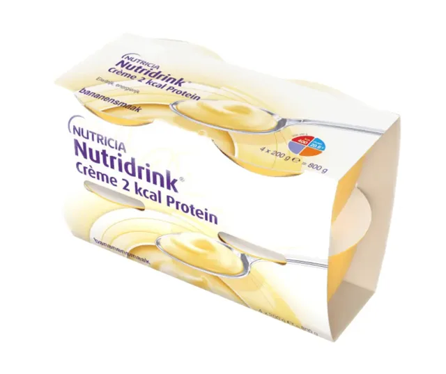 NUTRIDRINK CREME 2 KCAL PROTEIN S PŘÍCHUTÍ BANÁNOVOU POR SOL 4X200G