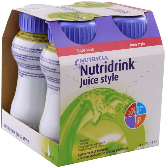 Nutridrink Juice Style s příchutí jablečnou por.sol. 4 x 200 ml