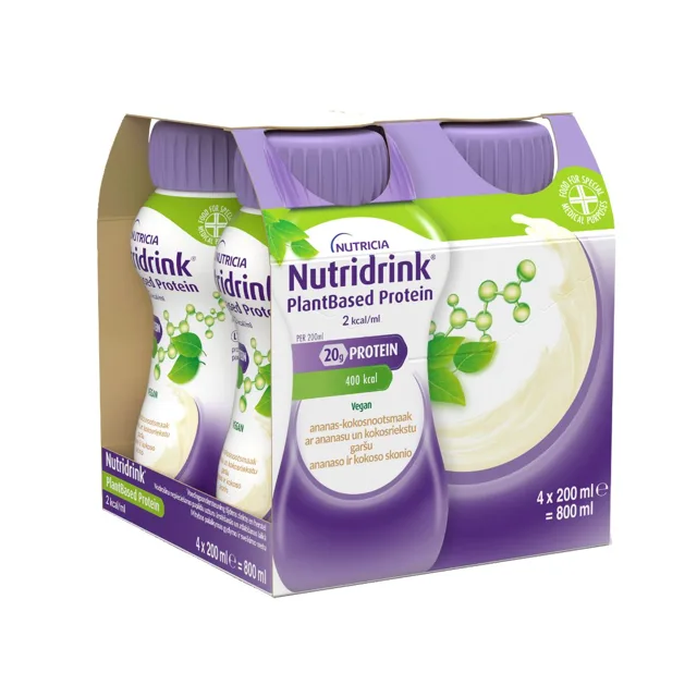 Nutridrink PlantBased Protein 2.0 s příchutí ananasu a kokosu 4x200 ml