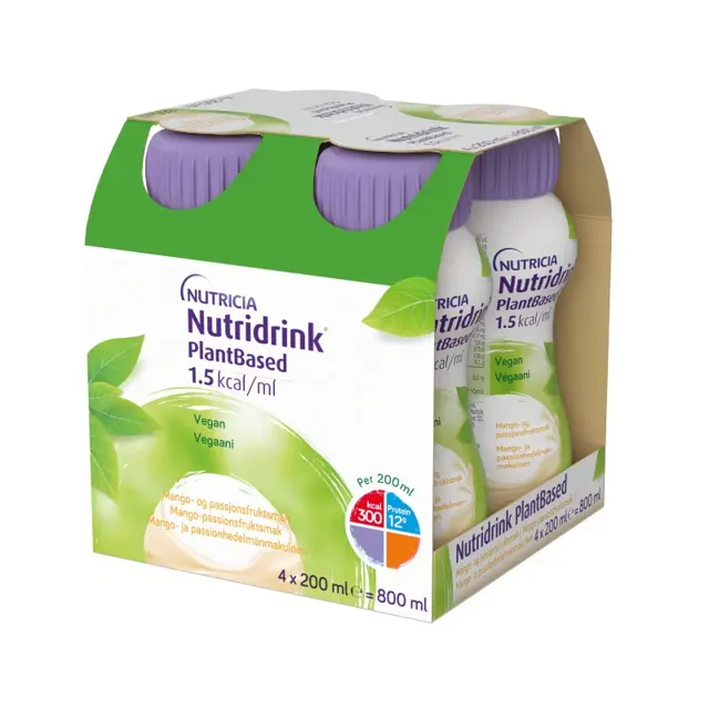 Nutridrink PlantBased s příchutí mango a marakuja 4 x 200 ml