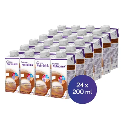 NUTRIDRINK S PŘÍCHUTÍ ČOKOLÁDOVOU POR SOL 24X200ML