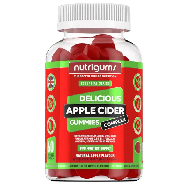 Nutrigums Apple Cider Complex, jablečný ocet, 60 želé bonbónů