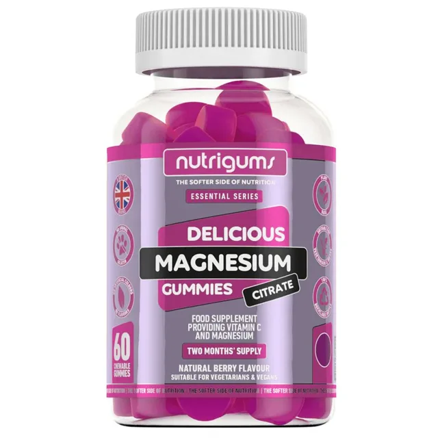 Nutrigums Magnesium Citrate, hořčík citrát a vitamin C, 60 želé bonbónů