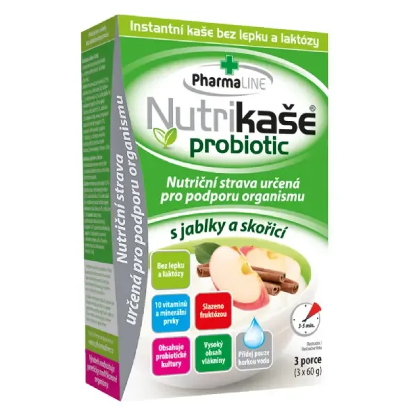 Nutrikaše probiotic s jablky a skořicí 3 x 60 g
