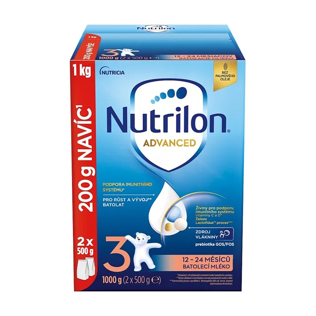 NUTRILON 3 Advanced Batolecí mléko od ukončeného 12. měsíce 1000 g