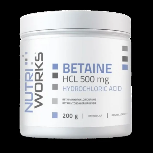 NutriWorks Betaine HCL 500mg - 200g